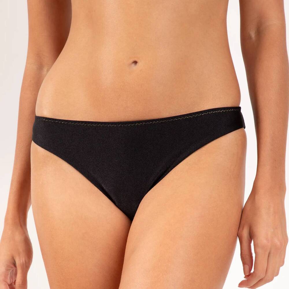 NEW RIO DEL SOL essential bikini bottoms in shimmer black